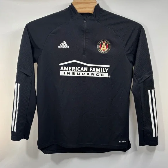Atlanta United FC Adidas Aeroready Soccer Training Jersey Black Men L FS7116 - Picture 5 of 8